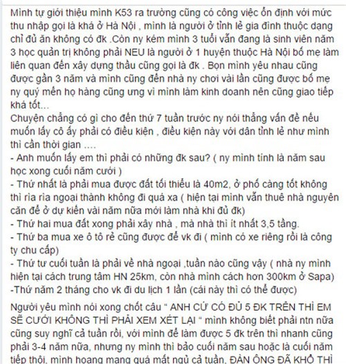 co gai ha noi dua ra 5 dieu kien khien nguoi yeu tinh le "toat mo hoi" - 1
