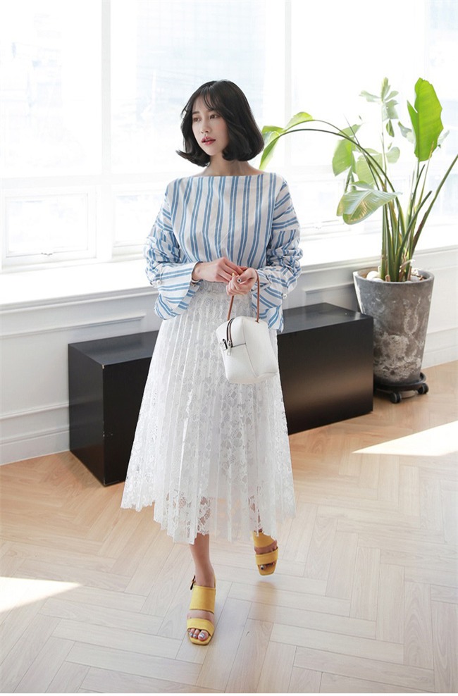 Nắng lên một cái là cô nàng điệu đà tha hồ diện những mẫu chân váy xòe bồng bềnh thế này - Ảnh 10.