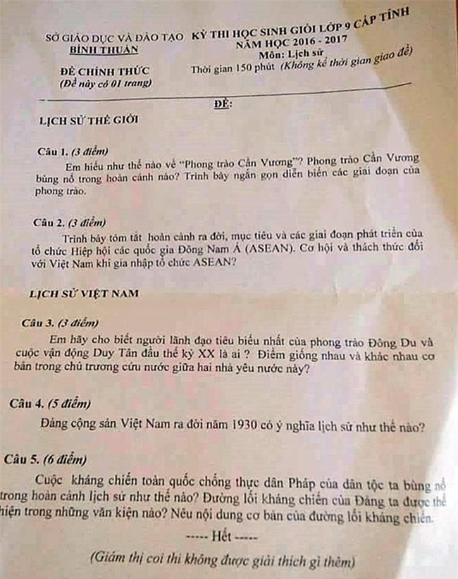 Giam doc so giao duc xin loi vi nham lan trong de thi hoc sinh gioi hinh anh 1