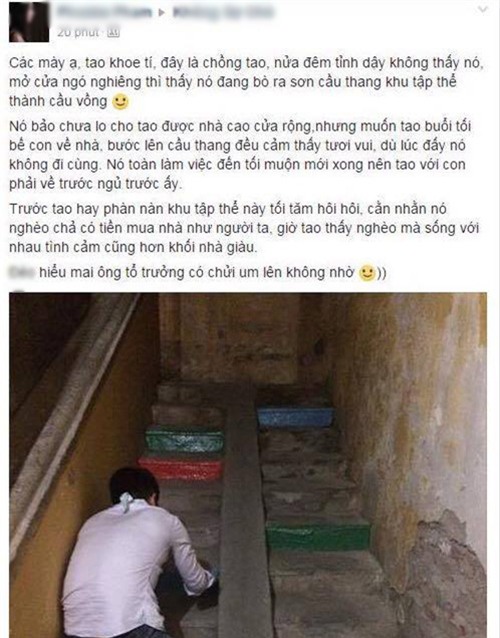 chiec cau thang cau vong va cau chuyen vo chong "giau - ngheo" khien nhieu nguoi cam dong - 1