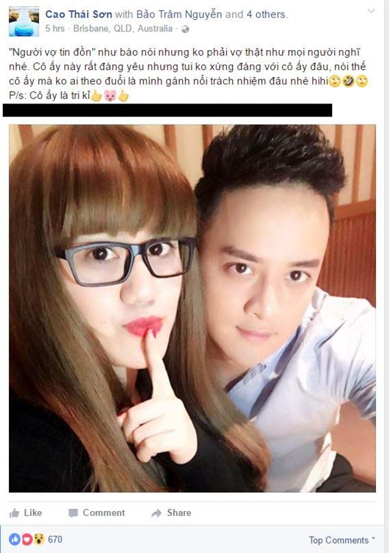 cao thai son chinh thuc len tieng ve