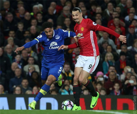Hàng thủ Everton thi đấu rất chắc chắn, bắt chết ngòi nổ Ibrahimovic