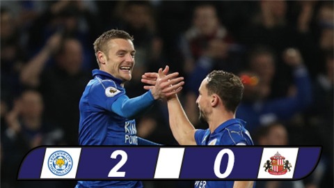 Vardy lập công, Leicester thắng trận thứ 5 liên tiếp ở Ngoại hạng Anh