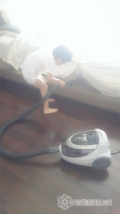 sao việt, con sao việt, con sao việt làm việc nhà, con sao rửa bát, nhóc tỳ nhà sao việt