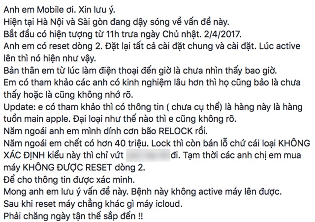 Nhiều iPhone tại Việt Nam bất ngờ biến thành cục gạch sau khi reset, nghi vấn là hàng dựng tuồn linh kiện từ Apple? - Ảnh 2.