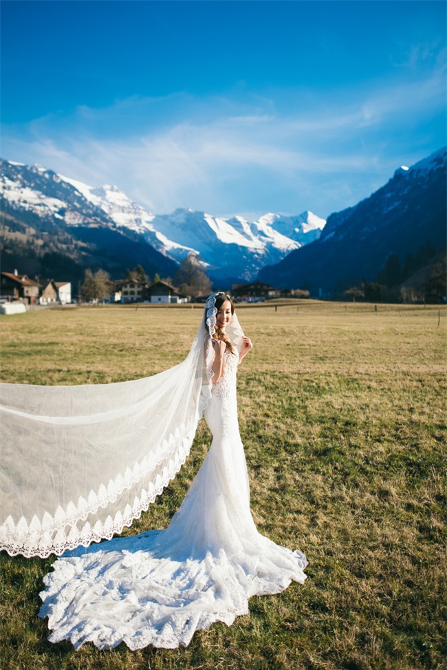 Ảnh cưới đẹp nao lòng tại hồ xanh, núi trắng Thụy Sĩ của cặp đôi Việt kiều tưởng không yêu mà cuối cùng lại yêu - Ảnh 8.