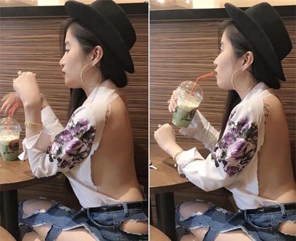 Cô gái gây sốc vì mặc đồ cắt tơi tả đi cafe: Mình thích chơi trội cho vui thôi, đi làm mình mặc đồ khác - Ảnh 1.