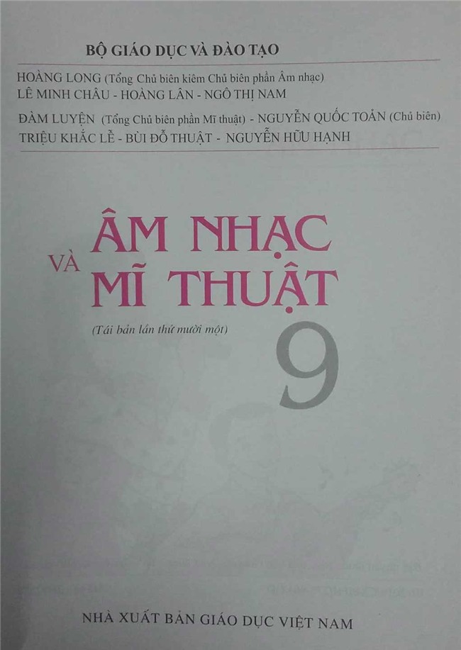 Nối vòng tay lớn, Cục Nghệ thuật biểu diễn, sách giáo khoa