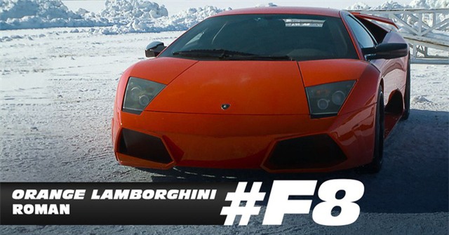 Roman Pearce, do Tyrese Gibson thủ vai, mê mẩn chiếc Lamborghini màu cam bắt mắt