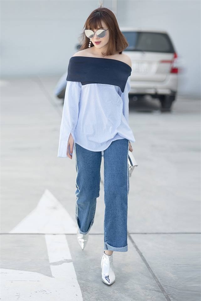 Cứ đến hè là sao Việt lại thích khoe trọn vai trần trong những thiết kế trễ vai mong manh - Ảnh 16.