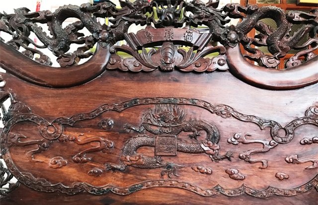 đồ gỗ, đại gia, Long lân quy phụng, Sài Gòn, bộ bàn ghế, tứ Linh