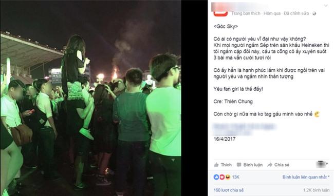 Bức ảnh chàng trai cõng người yêu xem ca nhạc khiến cộng đồng mạng dậy sóng - Ảnh 2.