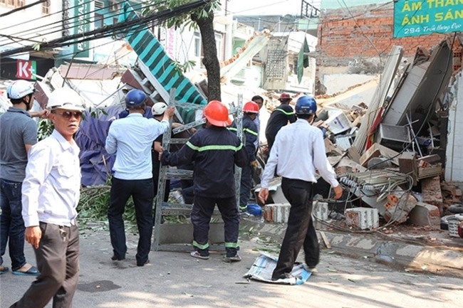 sập nhà,công trình xây dựng,tai nạn công trình xây dựng,Quy Nhơn