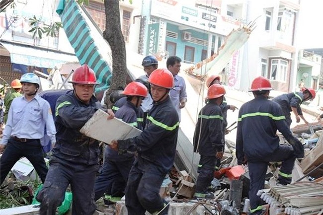 sập nhà,công trình xây dựng,tai nạn công trình xây dựng,Quy Nhơn