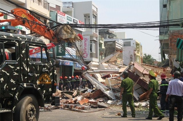 sập nhà,công trình xây dựng,tai nạn công trình xây dựng,Quy Nhơn