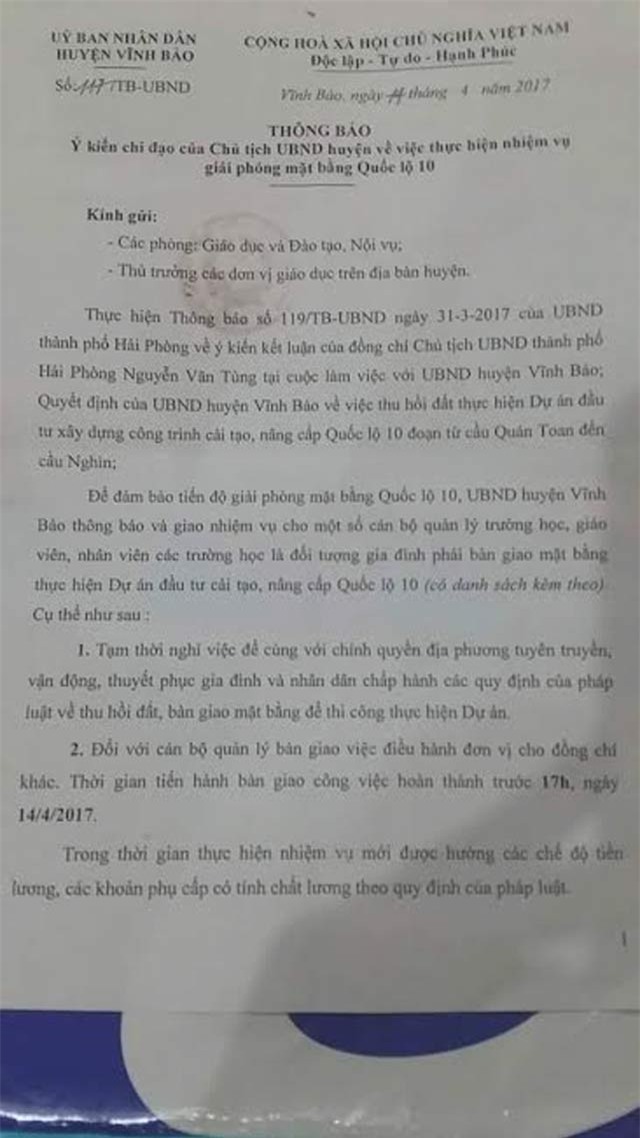 giao vien bi yeu cau tam thoi nghi day de o nha ban giao dat hinh anh 1