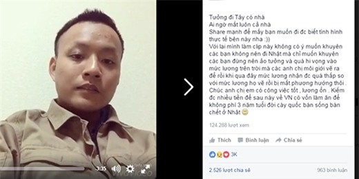 Tâm sự của một thanh niên xa quê đi làm tại Nhật Bản (Ảnh chụp màn hình)