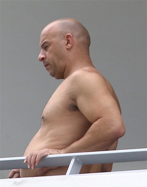 Có lẽ được nghỉ ngơinênVin Diesel đã không chú ý đến cân nặng của mình.