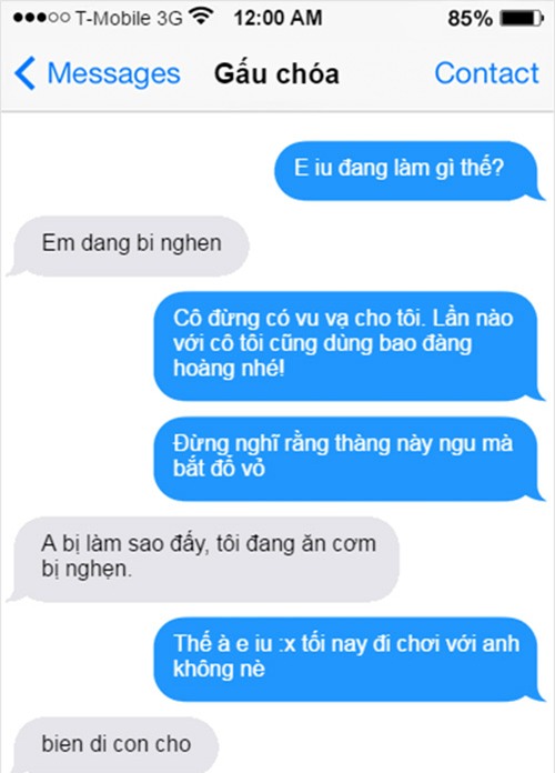 "cuoi bo" voi loat tin nhan khong dau khien nhung doi yeu nhau "tan dan xe nghe" - 1