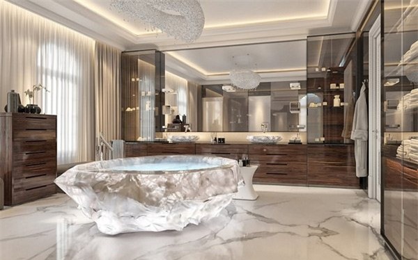 bồn tắm, bồn tắm triệu đô, biệt thự triệu đô, giới siêu giàu, giới nhà giàu