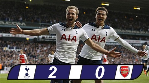 Alli và Kane lập công, Tottenham giã nát Arsenal
