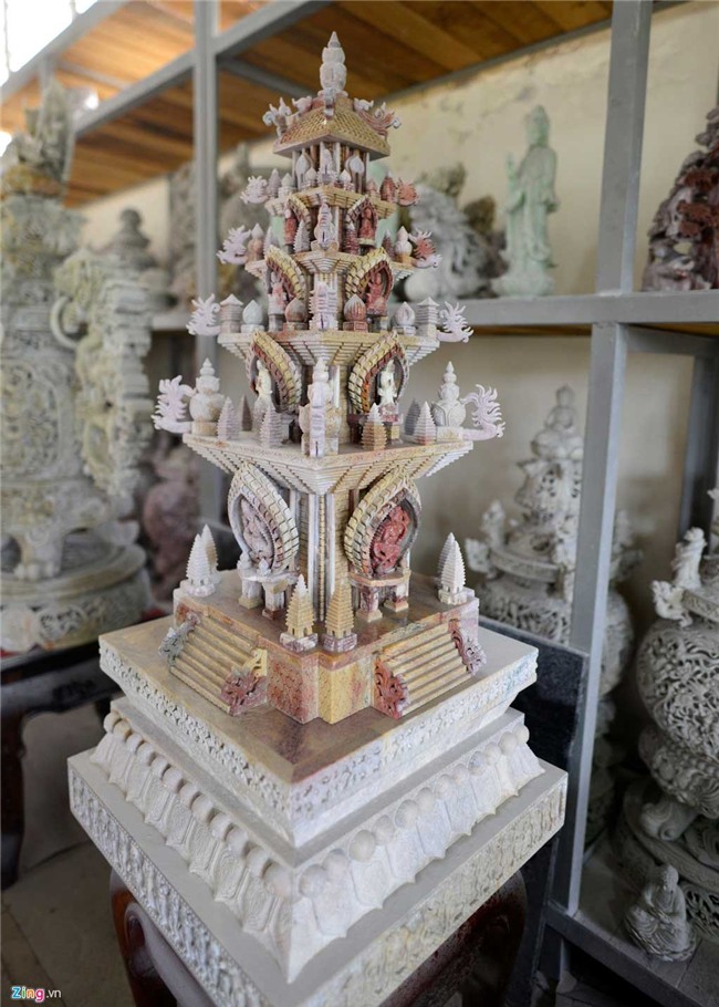 đồ thủ công, bộ lư lọ, đồ chạm khắc bằng đá