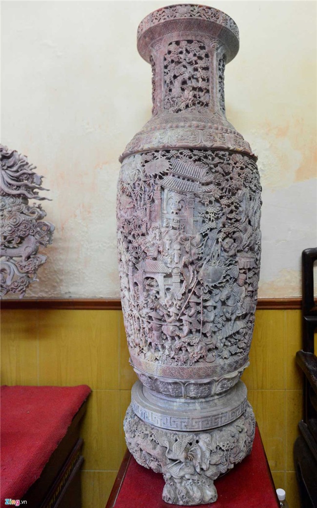 đồ thủ công, bộ lư lọ, đồ chạm khắc bằng đá