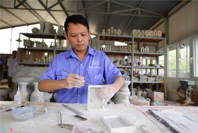 đồ thủ công, bộ lư lọ, đồ chạm khắc bằng đá