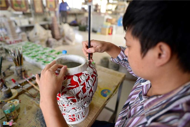 đồ thủ công, bộ lư lọ, đồ chạm khắc bằng đá