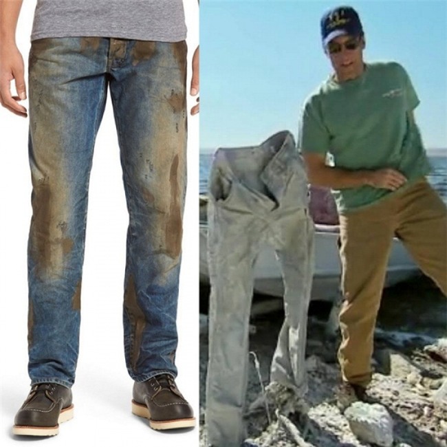 quan jeans "dinh bun" ban lem nhem co gia 10 trieu dong gay choang - 2