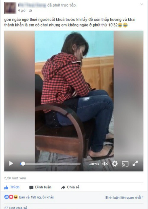 “hot girl” nghi ngao da ngang nhien vao nha dan thap huong cho cac cu roi trom do - 1