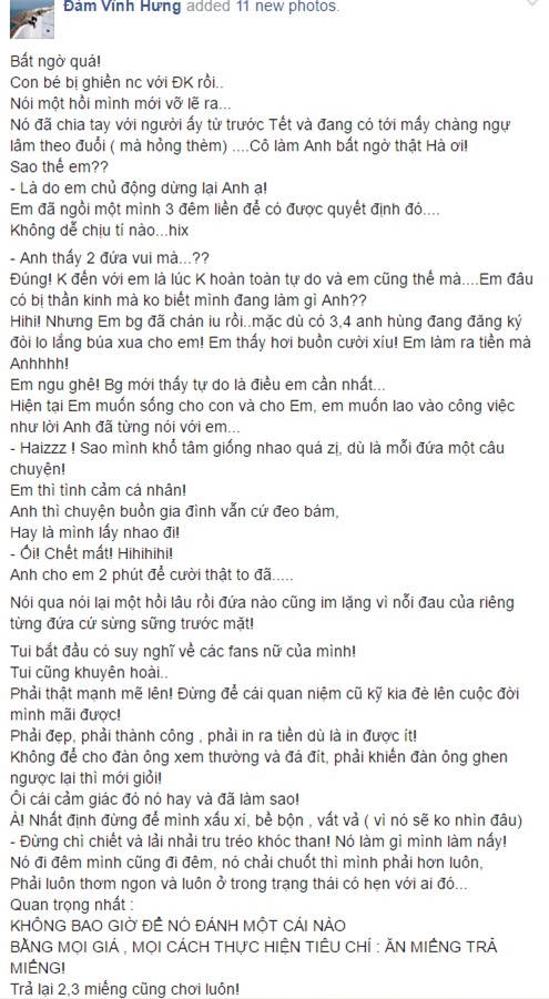 Mr. Đàm tiết lộ Hồ Ngọc Hà chủ động chia tay Chu Đăng Khoa.