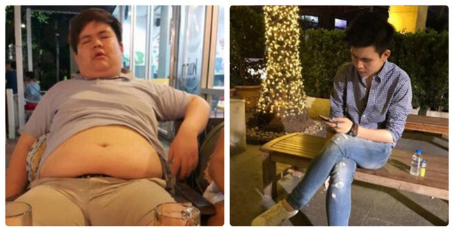 Cú lột xác đầy ngoạn mục của anh chàng béo siêu bụng bự sau 1 năm biến thành soái ca - Ảnh 1.