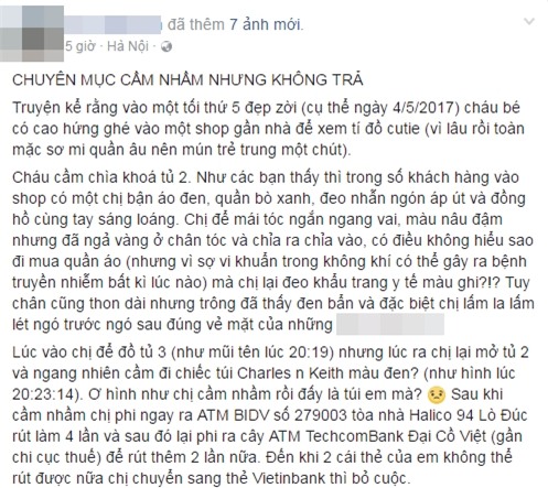 Giật mình thủ đoạn mới: Tráo chìa khóa tủ trong shop để trộm túi, tự mò mật khẩu ATM rút hơn 10 triệu đồng - Ảnh 1.