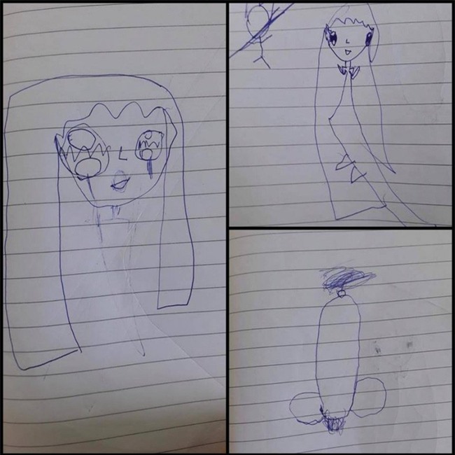 Bức vẽ nguệch ngoạc hé lộ bé gái bị hãm hiếp suốt 7 năm, nhiễm HIV từ gã hàng xóm đồi bại - Ảnh 1.