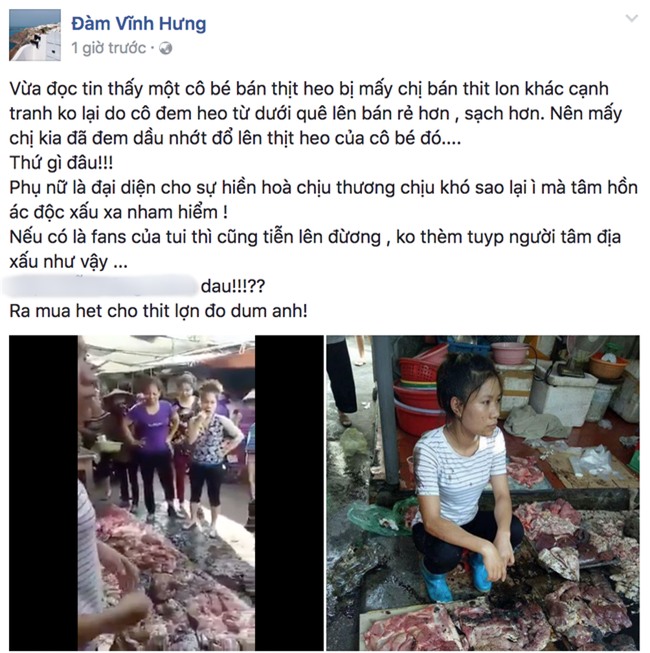 Đàm Vĩnh Hưng nhờ người thân mua hết thịt lợn giúp đỡ người phụ nữ bị tạt dầu luyn ở Hải Phòng - Ảnh 1.