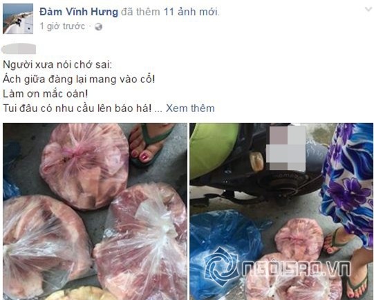 sao việt, đàm vĩnh hưng, đàm vĩnh hưng mua thịt lợn, đàm vĩnh hưng mua thịt lợn bị tạt dầu luyn