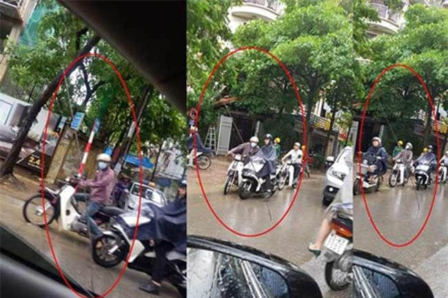 Hoảng loạn vì thanh sắt từ “trên trời” rơi xuống đường - 1