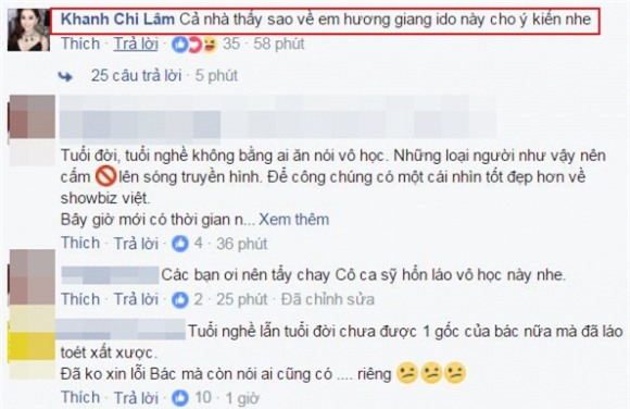 sao việt, hương giang idol, hương giang xúc phạm trung dân, trung dân, sao việt chỉ trích hương giang