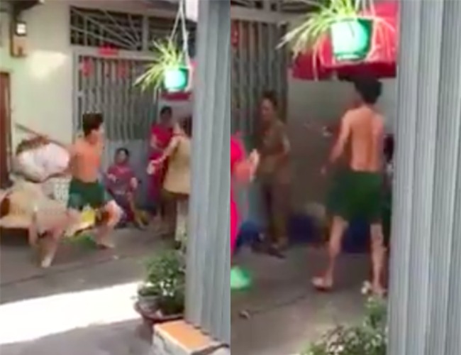 Clip người phụ nữ lớn tuổi bị con trai dùng cán chổi đánh tới tấp gây phẫn nộ trong Ngày của mẹ - Ảnh 2.