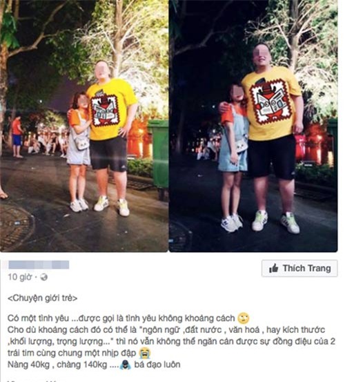 chuyen "tinh yeu khong khoang cach cua nang 40kg, chang 140kg" va su that nga ngua - 1