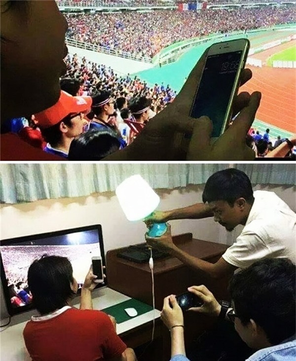 Tin anh đi anh đang coi đá bóng, đang quay hình cầu thủ nè không thấy sao!