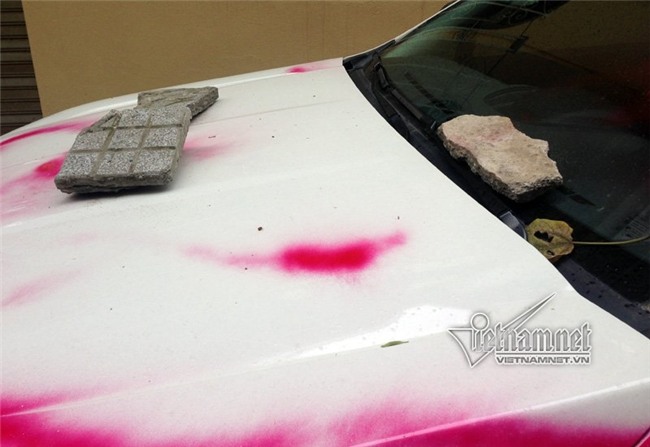 Hà Nội, lái xe, xe ô tô bị phun sơn