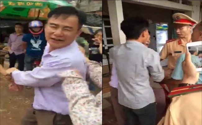 Giám đốc doanh nghiệp điều khiển ô tô đâm người rồi xuống la hét, doạ nạt, đánh CSGT