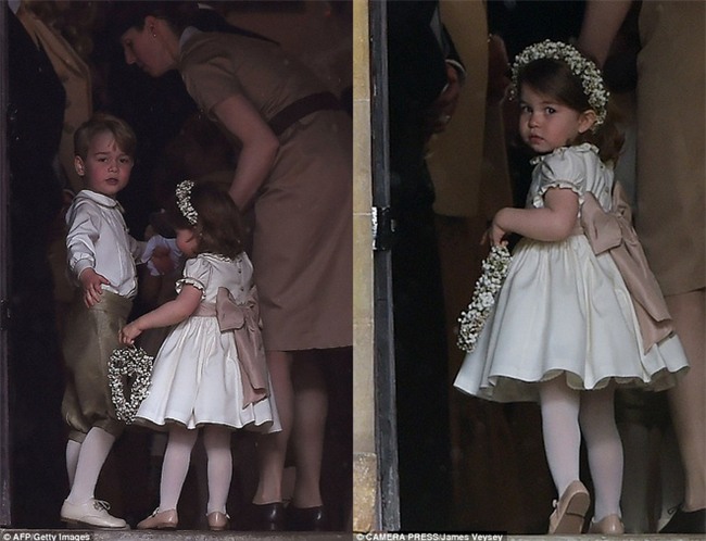 Hoàng tử nhí George và em gái cực đáng yêu trong vai trò phù dâu cho dì Pippa Middleton - Ảnh 2.