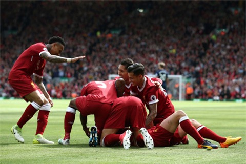 Niềm vui của các cầu thủ Liverpool