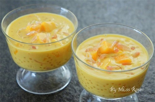 khong can le la hang quan, ngay tai nha ban cung tu lam duoc che xoai sieu ngon - 1