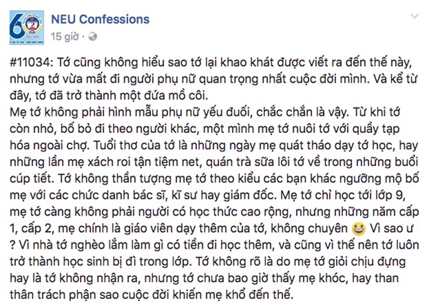 Đọc tâm sự chảy nước mắt của cậu bạn vừa mất mẹ, không ai còn muốn vô tâm với mẹ mình thêm nữa! - Ảnh 1.