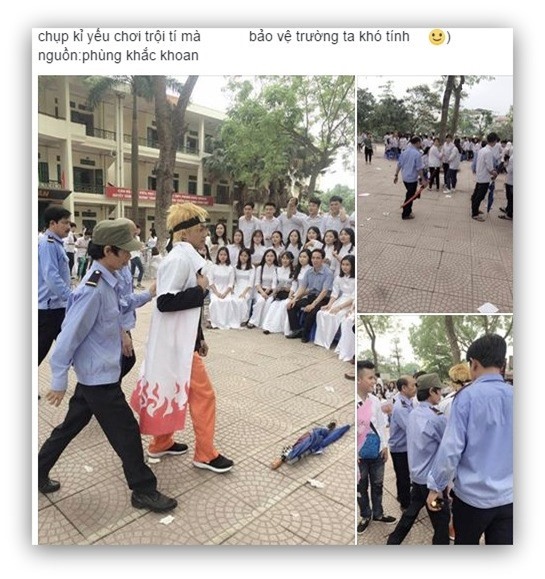 Nam sinh khong duoc du le be giang vi hoa trang thanh Naruto hinh anh 1