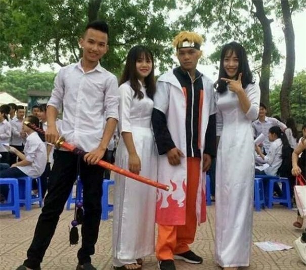 Nam sinh khong duoc du le be giang vi hoa trang thanh Naruto hinh anh 2